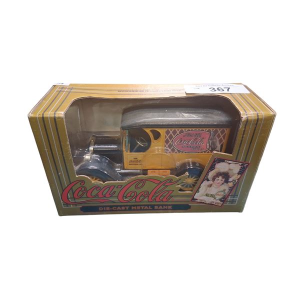NIB die cast Coca-Cola truck bank