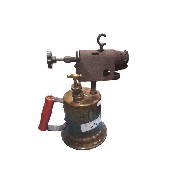 Vintage brass blow torch 10" tall