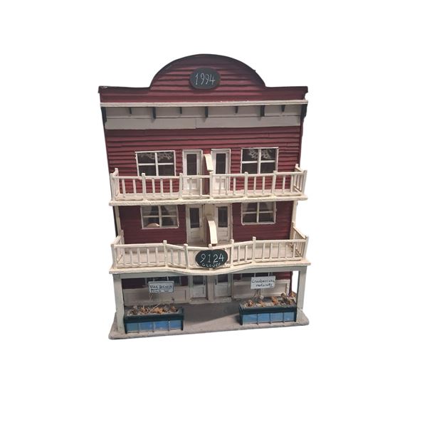 Miniature building beautiful detail hand made 10" tall
