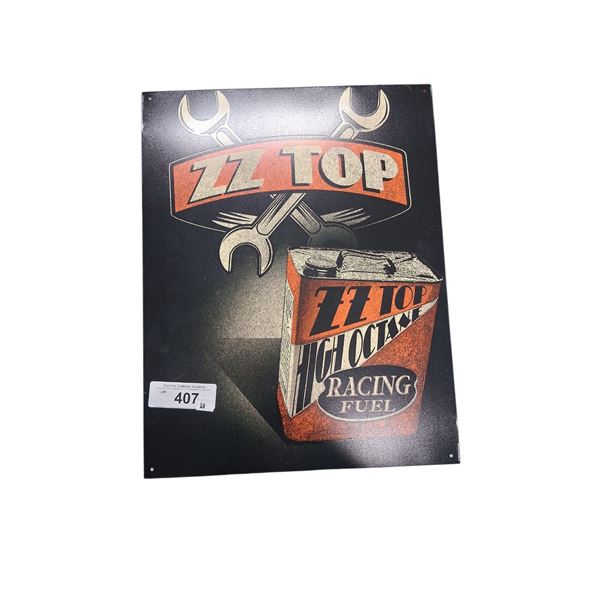ZZ Top Racing Fuel tin sign 16"x9"