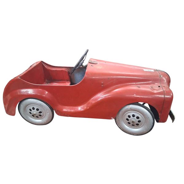 Vintage Canadian built Thistle pedal car, possible converted to ride at one time 48"
