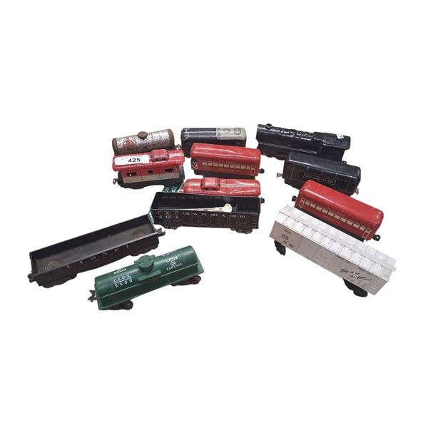 12 vintage train pieces