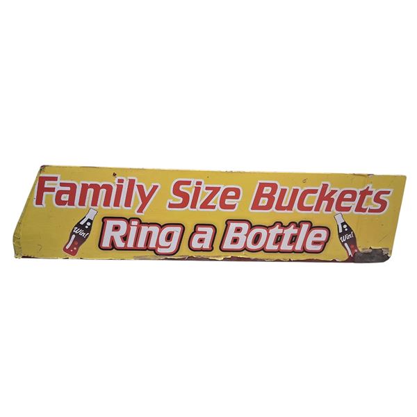 Original PNE "Ring A Bottle" Wooden Sign Approx 8ft Long. Own a piece of PNE history!
