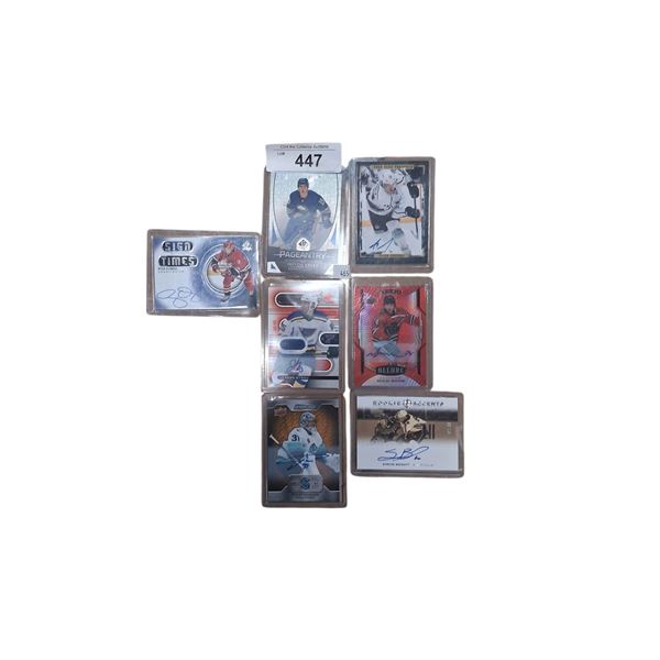 7 signed hockey cards