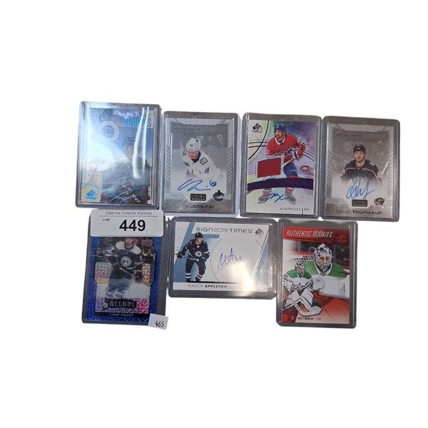 7 signed hockey cards