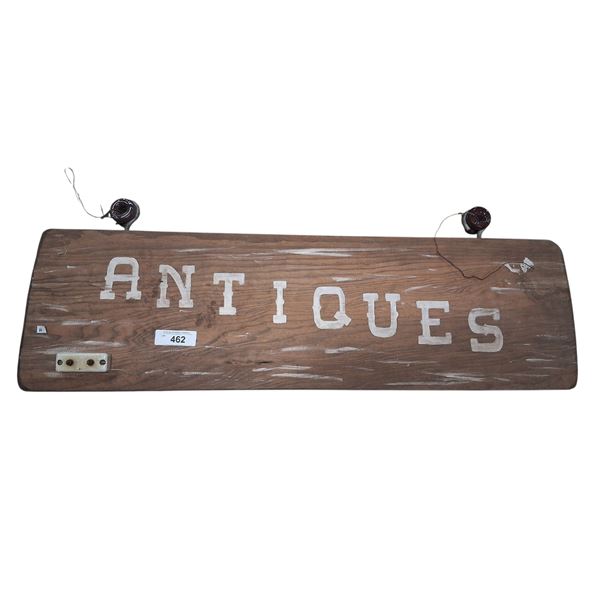 Vintage "Antiques" sign 37"x11"