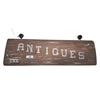 Image 1 : Vintage "Antiques" sign 37"x11"