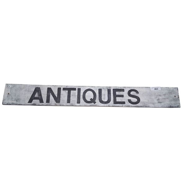Vintage wooden "Antiques" sign 44"x6"
