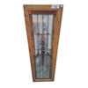 Image 1 : Framed stained glass window, slight cracks 43"x14"
