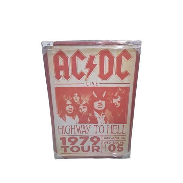 Vintage AC/DC tour poster, in new frame 38"x25"