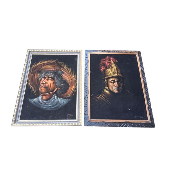 2 vintage velvet paintings, 40"x28"