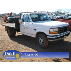 1997 FORD F350 XL FLAT BED,