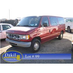 1997 FORD CLUB WAGON 15 PASSENGER VAN,