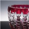 Image 2 : Val St. Lambert Cut to Clear Ruby Crystal Vase