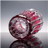 Image 5 : Val St. Lambert Cut to Clear Ruby Crystal Vase