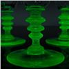 Image 2 : 5pc Seneca Theodule Uranium Glass Goblets