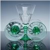 Image 5 : 5pc Seneca Theodule Uranium Glass Goblets