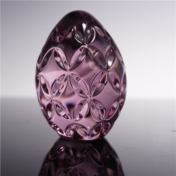 Waterford Crystal Egg Paperweight, Lavender