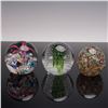 Image 1 : 3pc Controlled Bubble Glass Paperweights