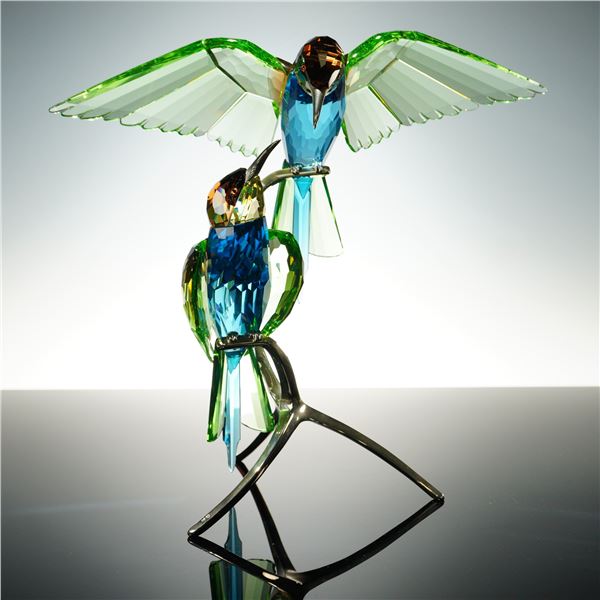 Swarovski Crystal Figurine, Paradise Peridot Bee-Eaters