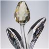 Image 3 : Swarovski Crystal Tulip Figurine Set, 2002-2004 Renewal Gift with Stands