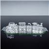 Image 1 : 7pc Swarovski Silver Crystal Express Train with Mirror Track Base