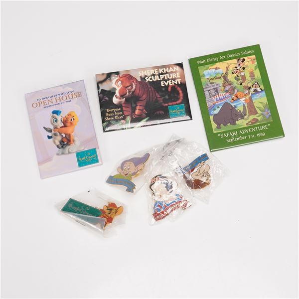 7pc Collection of Disney Commemorative & Character Pins