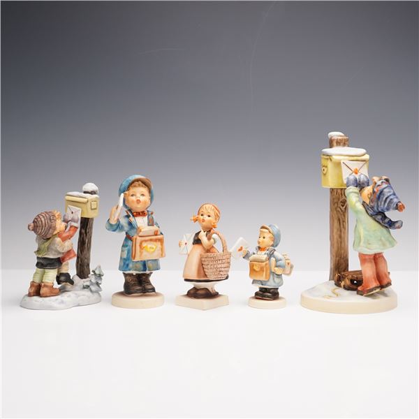 5pc Goebel Hummel Mail Themed Figurines
