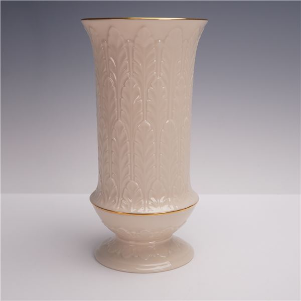 Lenox China 24K Gold and Porcelain Vase, Autumn Leaf