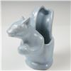 Image 2 : 2pc Niloak Blue Squirrel and Boxing Kangaroo Ceramic Planters