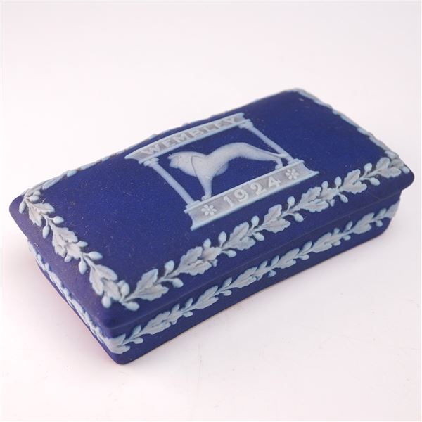Wedgwood Cobalt Blue Jasperware Lidded Box