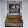 Image 3 : 2pc Slag Glass Unicorn Box & Unicorn Music Box (Imagine)