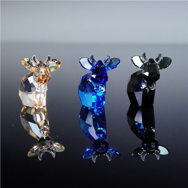 3pc Swarovski Lovlots Colorful Crystal Mini Mo Figurines