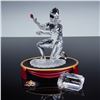 Image 1 : 4pc Swarovski Crystal 2001 Harlequin Figurine with Base, Plaque, and Pin