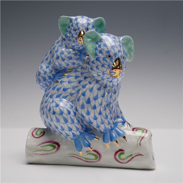 Herend Porcelain Koala Blue Fishnet Figurine