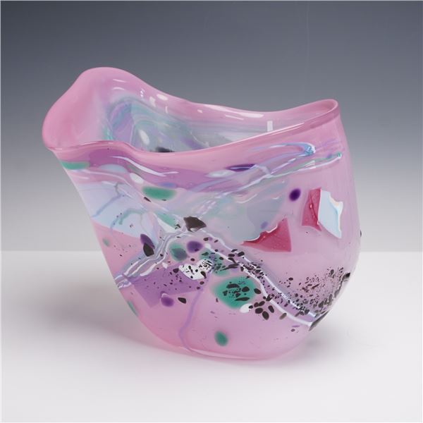 Contemporary Studio Art Glass Vase