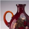 Image 4 : New Martinsville Ruby Glass Cordial Pitcher with Silver Overlay