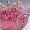 Image 3 : Fenton Iridescent Glass Basket, Lily of the Valley Pattern, Signed