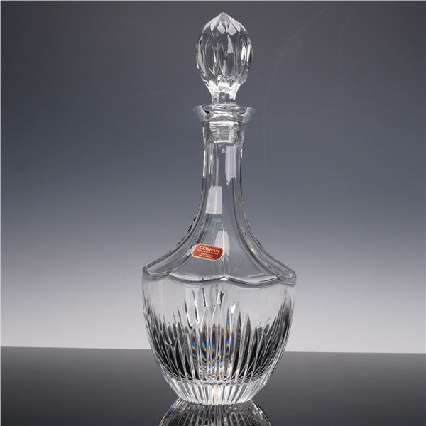 Gorham Full Lead Crystal Diamond Cut Decanter with Stopper