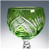 Image 2 : 4pc Set of Cut to Clear Crystal Hock Wine Glasses, Assorted Colors