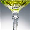 Image 3 : 4pc Set of Cut to Clear Crystal Hock Wine Glasses, Assorted Colors