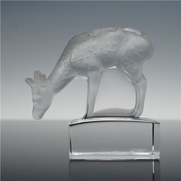 Lalique Crystal Figurine, Clear Deer