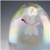 Image 2 : Fenton Glass Egg Paperweight with Hand Painted Floral Design