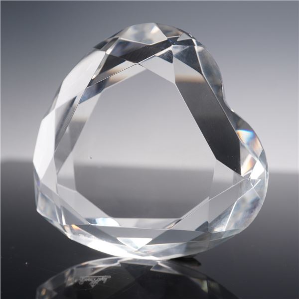 Rosenthal Crystal Heart Paperweight
