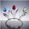 Image 2 : 9pc Swarovski Crystal SCS Tulips with Stands