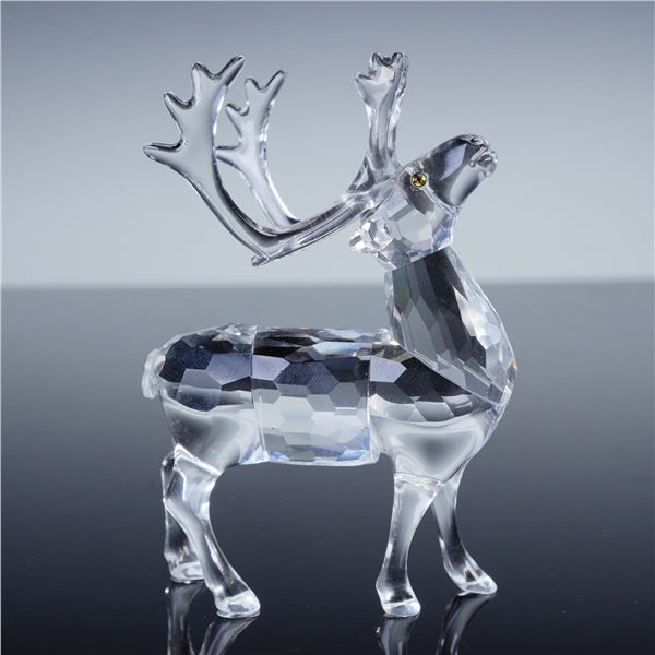 Swarovski Silver Crystal Figurine, Reindeer