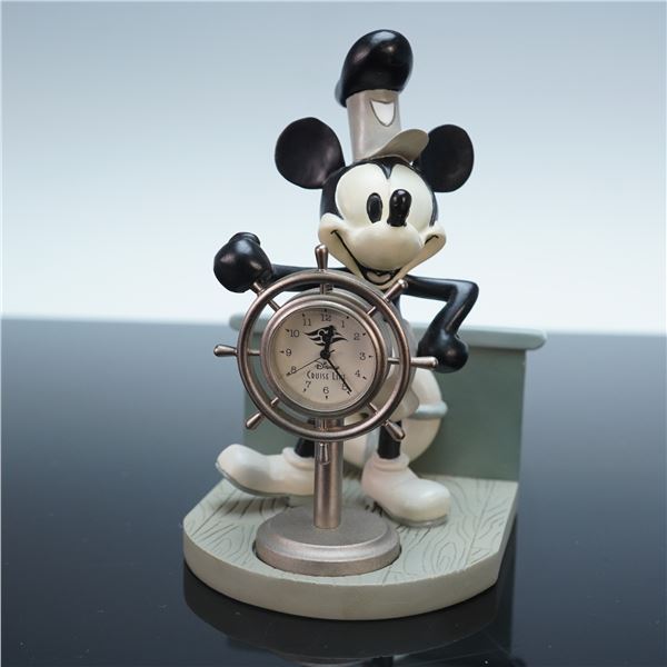 Walt Disney Steam Boat Willie Figurine, Maiden Voyage and Time Works