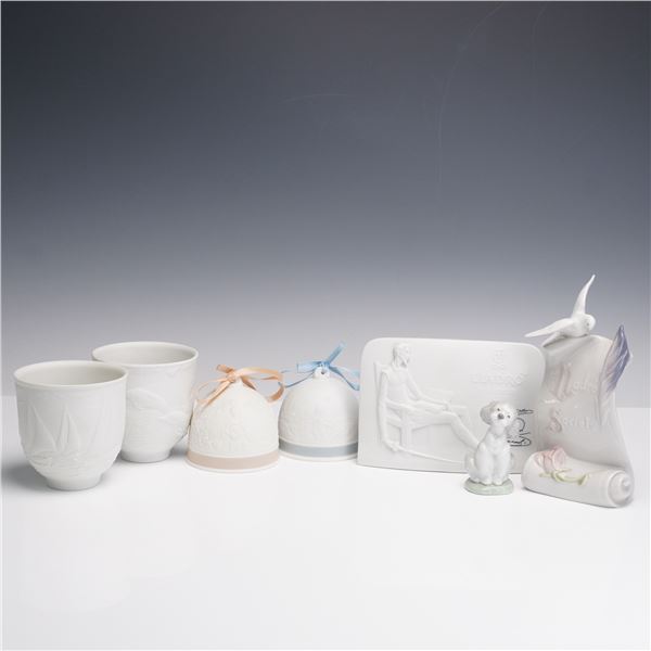 7pc Lladro Porcelain Figurines and Accessories