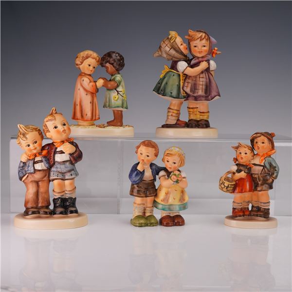 5pc Goebel Hummel Pair Figurines, Surprise, Friends Together, and More