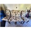 Image 1 : 4 Dining Room Table Chairs with Rooster/Chicken/Farm Embroidered Upholstery